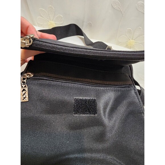 MAXX NEW YORK WOMENS BLACK MINI FOLD OVER CLUTCH BAG LINED FANNY POUCH TRAVEL - Picture 8 of 15